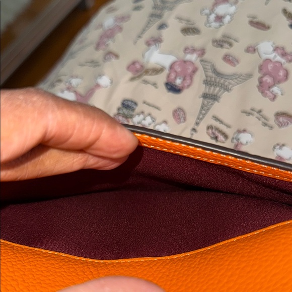 NWT Coach Orange Leather Camera Bag - Picture 6 of 6